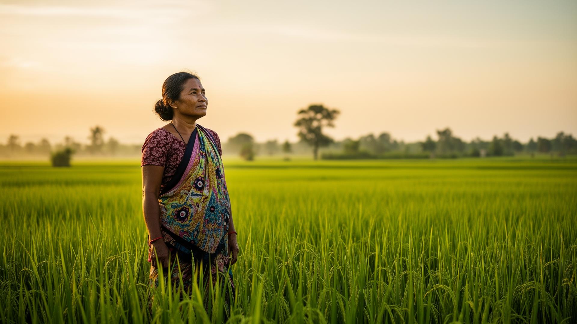 Farmer in field